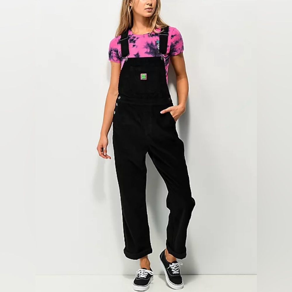 Empyre Suzie Black Corduroy Overalls